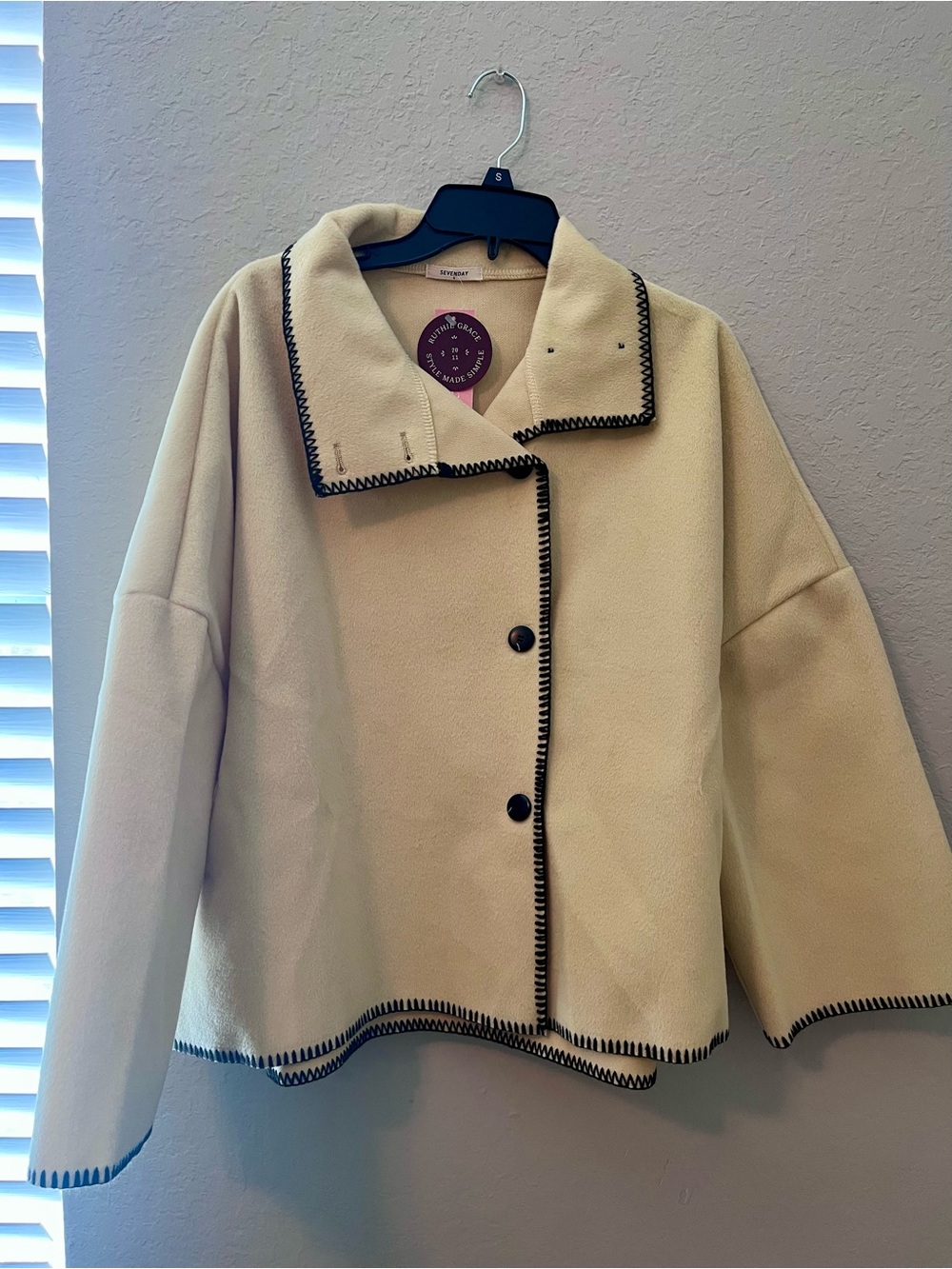 Women's Yellow Jacket with Contrast Stitching